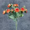 10 Ramilletes Artificiales de Rosas Diseño de Escena de Boda Decoración para Hogar Hotel Adornos de Flores Artificiales Transfronterizos Venta al por Mayor