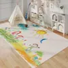 Tapete de Engatinhar Infantil Desenho Animado Fofo, Tapete para Sala de Estar, Quarto, Cabeceira da Cama, Tapete de Chão Antiderrapante e Resistente a Manchas, Tapete Completo de Grande Área