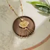 Bolsa com Pingente de Tassel de Duplo Fênix Estilo Antigo Pingente Dourado Pérola de Imitação Moissanite Incrustado Presente Exquisito para Esposa