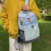 Mochila deportiva bicolor, bolsa grande de alta capacidad para senderismo y montañismo al aire libre, bolsa de viaje ligera, mochila casual para ciclismo
