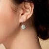 Ganchos para Oreja de Plata Esterlina S925 con Zirconia para Mujer Estilo Coreano Moderno a la Moda Elegantes Pendientes Dulces Pendientes Simples Versátiles Joyería para la Oreja