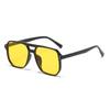 Gafas de sol de doble haz con montura grande, nuevas gafas de sol para hombre, montura moderna, gafas de conductor, gafas de sol anti-ultravioleta para mujer