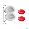 Bricolaje Día de San Valentín Horneado Labios Sexys Flip Azúcar Rosa Caramelo de Chocolate Molde de Silicona Horneado Decoración de Boda