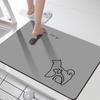 Alfombra de Piso Simple de Tierra de Diatomeas Estilo Dibujos Animados para Baño de Casa, Entrada, Resistente a Manchas, Fácil de Limpiar, Antideslizante, Absorbente de Agua