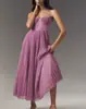 Nuevo vestido de noche, sexy vestido largo sin espalda con tirantes finos, sin mangas, escote en V pronunciado, ajustado al cuerpo, vestido de dama de honor para mujer