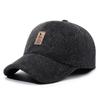 Gorra de anciano totalmente cerrada, acolchada de algodón, con forro polar, lana, cálida, protección para las orejas, gorra retro, gorra casual, otoño e invierno, gorra de béisbol