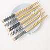 Palillos de Bambú Estilo Japonés al por Mayor para Uso Doméstico, 24 cm, Sin Nudos, Antideslizantes, Patrón Floral, Alto Valor Estético, 5 Colores, Uso Individual, Un Palillo por Persona