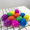 Ovo de Páscoa Transfronteiriço Ovo Aberto 2,25 Polegadas 3 Polegadas 26cm Ovo com Padrão Colorido Impresso Páscoa Gashapon