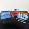 Herramientas para experimentos científicos para niños de primaria y jardín de infantes: Tubos de ensayo de plástico de 5 ml y 10 ml, gradilla para tubos de ensayo de 6 piezas