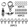 Kit 100 Peças/Pacote 8 Cores Contas de Joalheria DIY Fecho de Colar Fecho Lagosta Argola Fechada Conector Fivela Semente de Melão