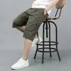 Pantalones Cortos Deportivos de Verano para Hombre Modernos Ropa de Trabajo Casual Versátiles Sueltos Elásticos Transpirables de Secado Rápido a la Rodilla