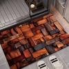 Alfombra de baño de grano de madera simulada transfronteriza, absorbente de barro de diatomeas, antideslizante, para pies, puerta de baño, alfombra de suelo resistente a la suciedad