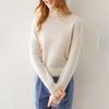 Outono e Inverno Novo Todo Caxemira 100 Caxemira Pura Suéter Feminino Gola Alta Uma Linha Pronta para Vestir Tricotado Base Suéter Solto e da Moda