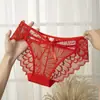 Ropa Interior de Encaje Lucky Year para Mujer 2026 Año Nuevo del Caballo Buena Suerte de Cintura Baja Semitransparente Calada de Mariposa para Mujer