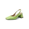 Sandalias de tacón alto cuadradas sin cordones para mujer, estilo comercio exterior verano 2026, tallas 32-48