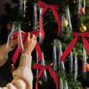 Cinta de Terciopelo Nueva Transfronteriza Decoración de Lazo para Vestir Árbol de Navidad Accesorios Festivos Exhibición de Escena Accesorios Colgantes