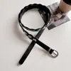 Cinturón Tachonado Personalizado para Mujer Inspirado en el Diseño, Accesorio de Nicho para Vestidos y Jeans, Decorativo, de Gama Alta, Delgado de Cuero, Moderno