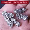 Accesorio de Pulsera Pixiu de Aleación de Plata de Xizang con un Agujero en el Medio para Decoración DIY de Pixiu