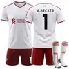2627 Jersey del Ejército Rojo número de club 11 Salah uniforme de equipo infantil Liverpool visitante blanco conjunto de traje de fútbol