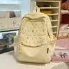 2026 Nova Moda Bolinhas Casual Bonito Estudante Mochila Escolar para Alunos do Ensino Fundamental e Médio Mochila Simples Leve Bolsa de Estudante