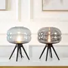 Luminária de Mesa Estilo Nórdico Simples Moderna Artística Quarto Luminária de Cabeceira Luminária de Mesa de Vidro de Quatro Pés Luminária de Mesa para Sala de Estar Luminária de Mesa 1030