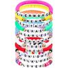 Pulsera de Amistad Taylor Transfronteriza Europea y Americana 1989 Pulsera Elástica de Cuentas Doradas Corazón Arcilla Suave Conjunto Venta al por Mayor