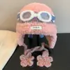 En Stock Sombrero de Aviador Grueso de Peluche de Dibujos Animados Dulce y Lindo para Mujer, Sombrero Lei Feng Tejido Versátil Dulce de Otoño e Invierno