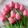 Mini Flores Tulipán Falsas de PU de Gama Alta Transfronterizas Accesorios para Fotografía de Bodas en Casa Tacto Simulado Adornos de Ramo Venta al por Mayor