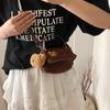 Mini bolso de peluche pequeño para mujer, primavera 2025, nuevo bolso cruzado estilo occidental con bordado de nicho, mini bolso rojo con boca.