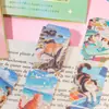 Pacote de Adesivos com Caixas de Bilhete Temáticas de Gato e Notas, Materiais para Decoração de Diário DIY, 20 Folhas em 4 Designs