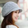 Boina Nueva de Estilo Coreano para Mujer, Moda de Punto Otoño e Invierno, Sombrero de Lana Versátil que Hace que la Cara Parezca Más Pequeña, Artístico y Elegante