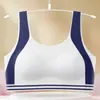 Roupa íntima para meninas estudantes do Ensino Fundamental e Médio durante o período de desenvolvimento, Sutiã esportivo estilo regata, Sem costura, Anti-impacto, Sem aro