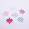Parche de copo de nieve navideño hecho a mano casero accesorios para el cabello de niños accesorios DIY materiales semiacabados espolvoreados con polvo dorado accesorios