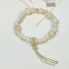 Pulsera de Cerámica Jingdezhen Nueva Pulsera de Cerámica China Joyería Estudiante Estilo Tíbet Cuerda Trenzada a Mano Puesto Regalo para Estudiante