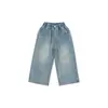 Ropa para Niños Nuomi Wanzi 2026 Otoño Bolsillo Bordado de Pentagrama Jeans Casuales de Pierna Recta para Niños Pantalones para Niñas