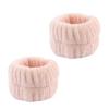 Faixa de Cabelo com Laço, Pulseira, Conjunto de Três Peças para Lavar o Rosto para Mulheres, Punhos de Pelúcia, Absorvente de Água, Conjunto de Pelúcia de Secagem Rápida, Novo Estilo