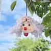 Novo pingente fofo de cachorrinho de cabelo cacheado com casca de fruta, boneca de vagem DIY feita à mão, chaveiro, decoração de bolsa, ornamento, atacado