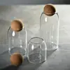 Frascos de Almacenamiento Transfronterizos, Frascos para Almacenar Granos, Frascos de Vidrio Transparente para Té, Tapones de Corcho, Frascos Sellados de Vidrio de Borosilicato Alto