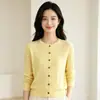 Suéter Cardigan Tricotado Peça de Roupa Externa Feminina Gola Redonda Manga Longa Outono Inverno Novo Estilo Solto Emagrecimento Tricô de Trança Suéter