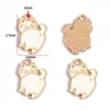 Accesorios para Joyería de Aleación con Goteo de Aceite Hechos a Mano Colgante de Gato Gatito Blanco y Negro Pulsera Collar Pendientes Colgante W478
