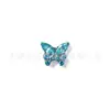 Pendientes de Titanio F136 Mariposa Circonita Incrustada Clavos para Hélice Ocular G23 Titanio Rosca Interna Labret Joyería para Piercing Corporal