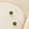 Sob a Figueira Prata S925 Jade Hetian Gancho de Orelha Rosca em U Feminino Novo Estilo Chinês Acessórios Elegantes Brincos Brincos Nova Moda