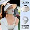 Sombrero de ala ancha para protección solar para mujer, Visera de protección UV para exteriores en verano, Sombrero de sol con máscara facial de seda helada