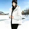 Chaqueta con capucha de moda de invierno 2026, Abrigo de algodón cálido versátil estilo coreano, Parka para mujer, Ropa de abrigo para mujer