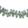 Cuentas de gota de agua puntiagudas hechas a mano DIY accesorios para el cabello pulsera aretes material de cuentas cuentas de cristal cuentas de vidrio 6 x 12 mm