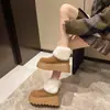 Botas de Nieve para Mujer con Suela Súper Gruesa, Nuevos Zapatos de Algodón Cálidos con Forro de Felpa 2025 para Mujeres Pequeñas, Botines Birkenstock que Aumentan la Altura 2026