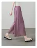 Pantalones Falda de Calidad Boutique Verano 2026 Nuevo Estilo Sueltos Adelgazantes de Cintura Alta Casual Delgados Cortos de Pierna Ancha para Mujer
