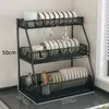 Cesta con Tirador para Mueble de Fregadero de Cocina Cajón Multifuncional de Doble Capa para Secar Platos Armario de Almacenamiento Cesta para Tazones