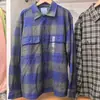 Camisa Masculina Japonesa Outono/Inverno Nova com Dois Bolsos Xadrez Casual Moda Versátil Camisa/Camisa de Manga Longa 486615