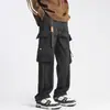 Pantalones de trabajo estilo americano con múltiples bolsillos, nueva colección de verano para hombre, corte recto holgado, casual, elegantes y geniales, adecuados para actividades al aire libre y como cortavientos